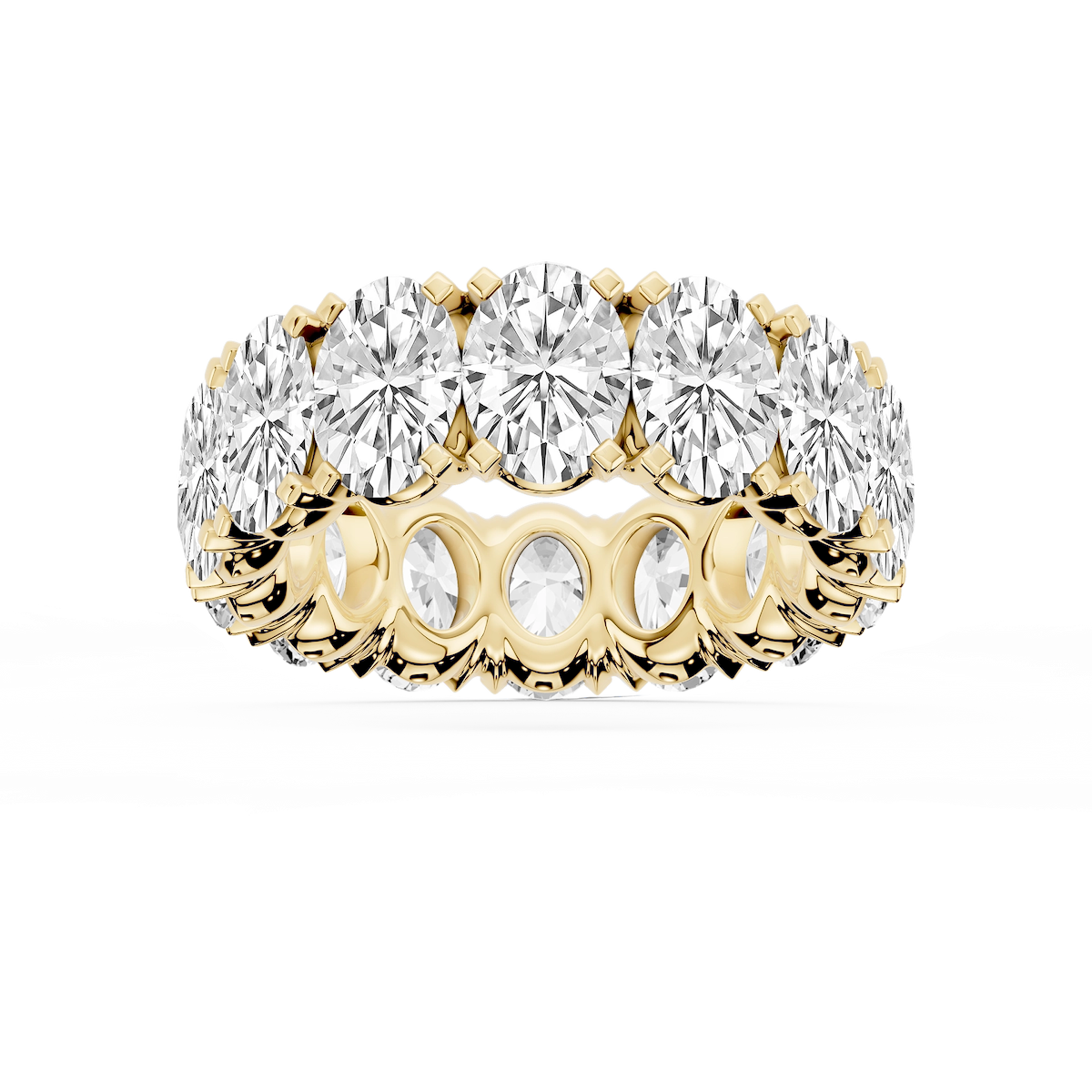 Morgan Oval Lab Grown Diamond Classic Four Prong Eternity Band