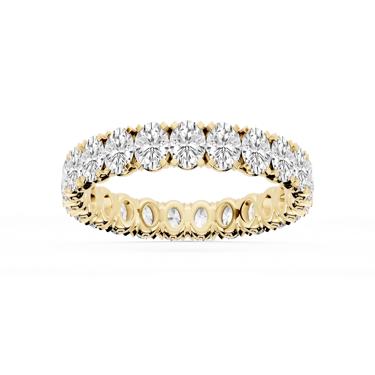 Morgan Oval Lab Grown Diamond Classic Four Prong Eternity Band