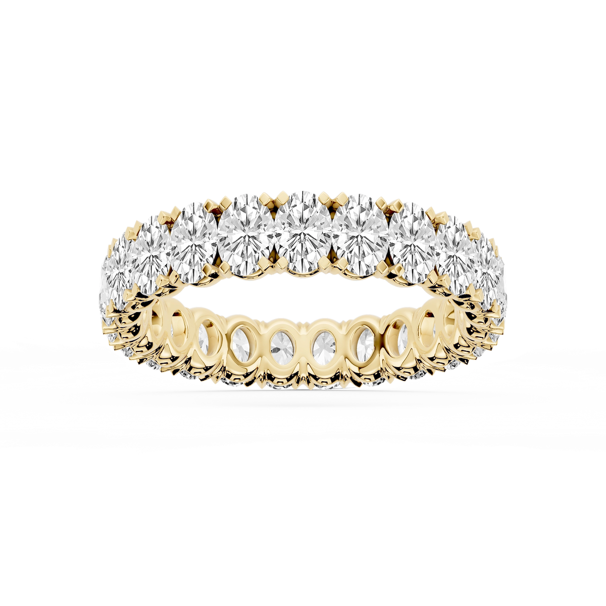Morgan Oval Lab Grown Diamond Classic Four Prong Eternity Band