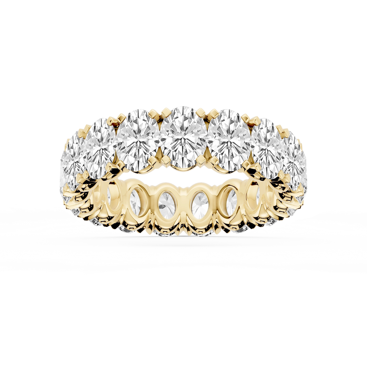 Morgan Oval Lab Grown Diamond Classic Four Prong Eternity Band