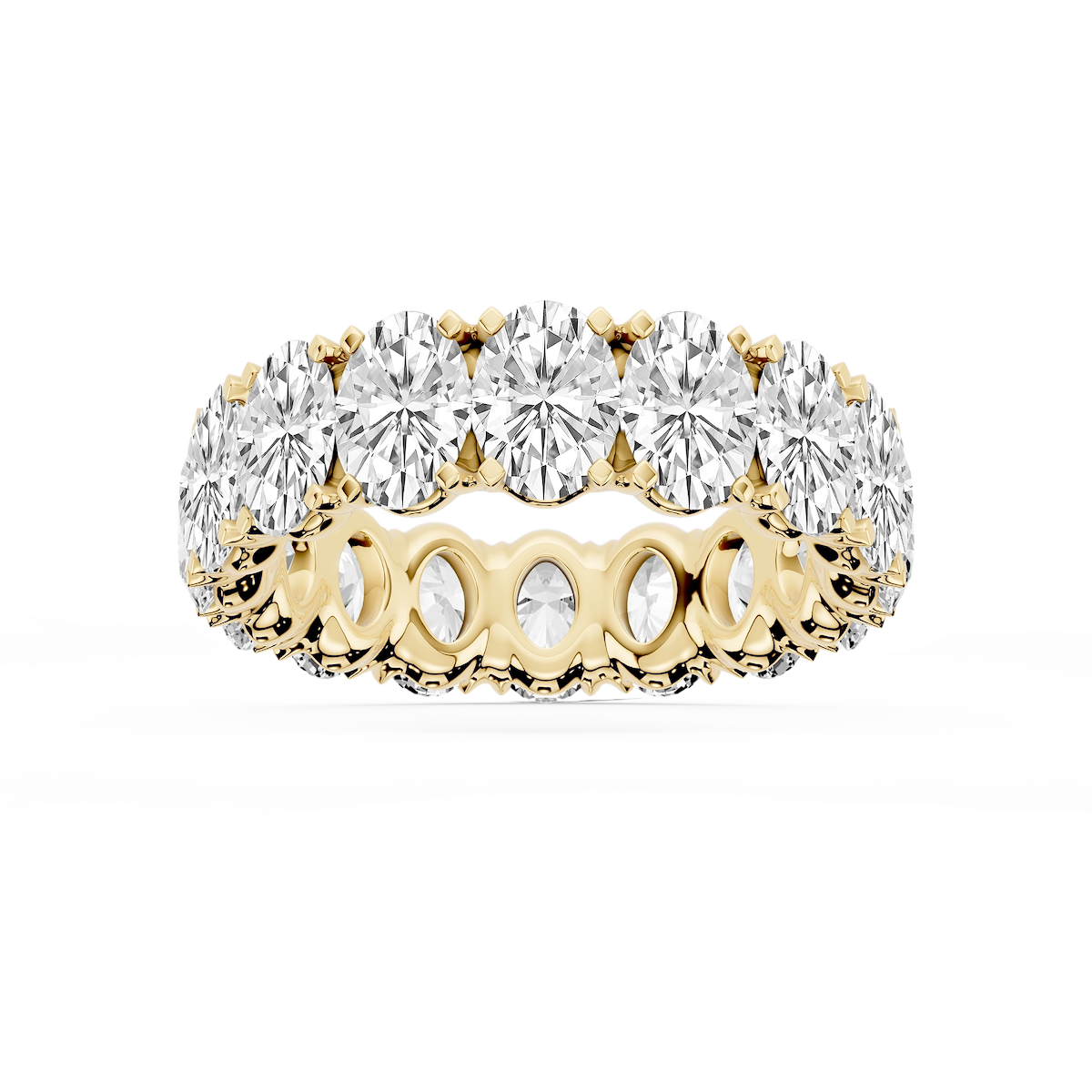 Morgan Oval Lab Grown Diamond Classic Four Prong Eternity Band