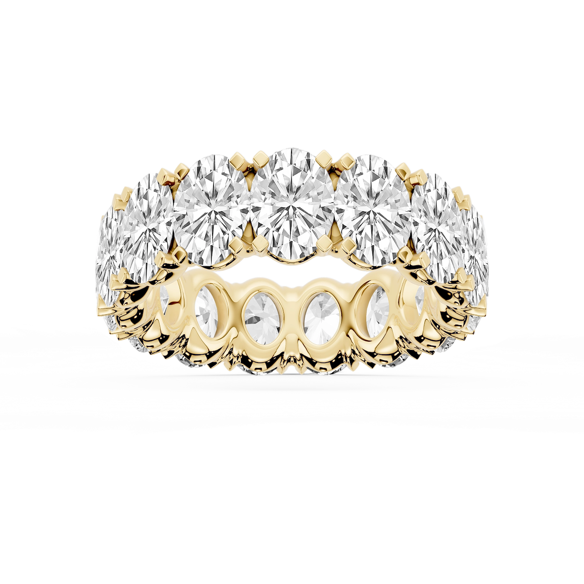 Morgan Oval Lab Grown Diamond Classic Four Prong Eternity Band