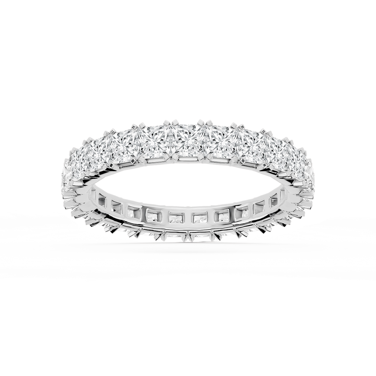 Morgan Princess Lab Grown Diamond Classic Four Prong Eternity Band