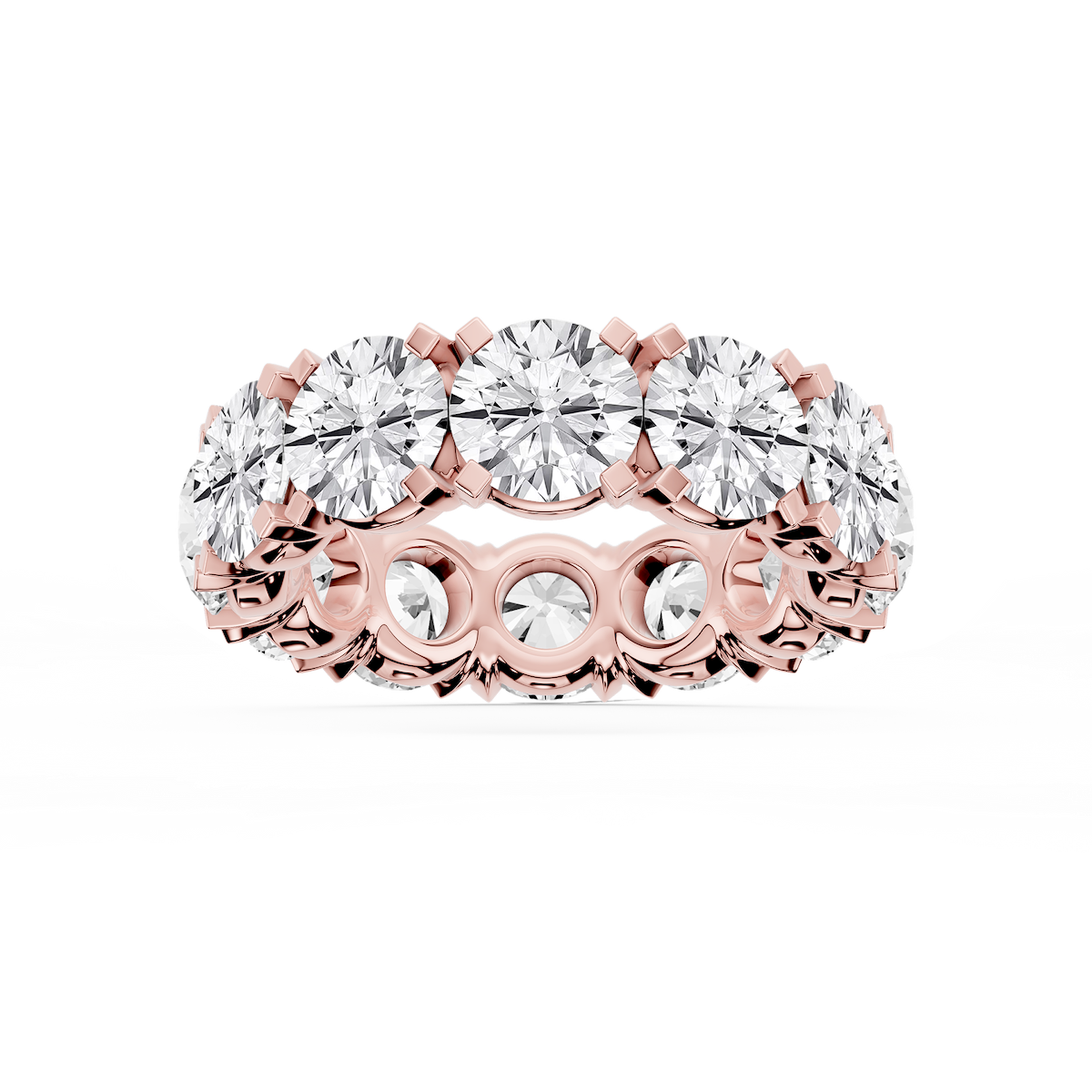 Zora Round Lab Grown Diamond Single Shared Prong Eternity Band