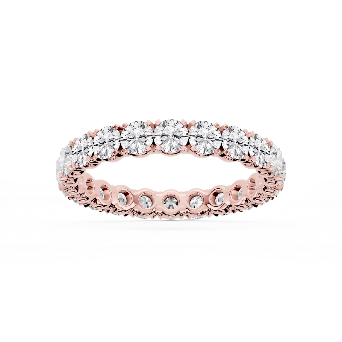 Zora Round Lab Grown Diamond Single Shared Prong Eternity Band