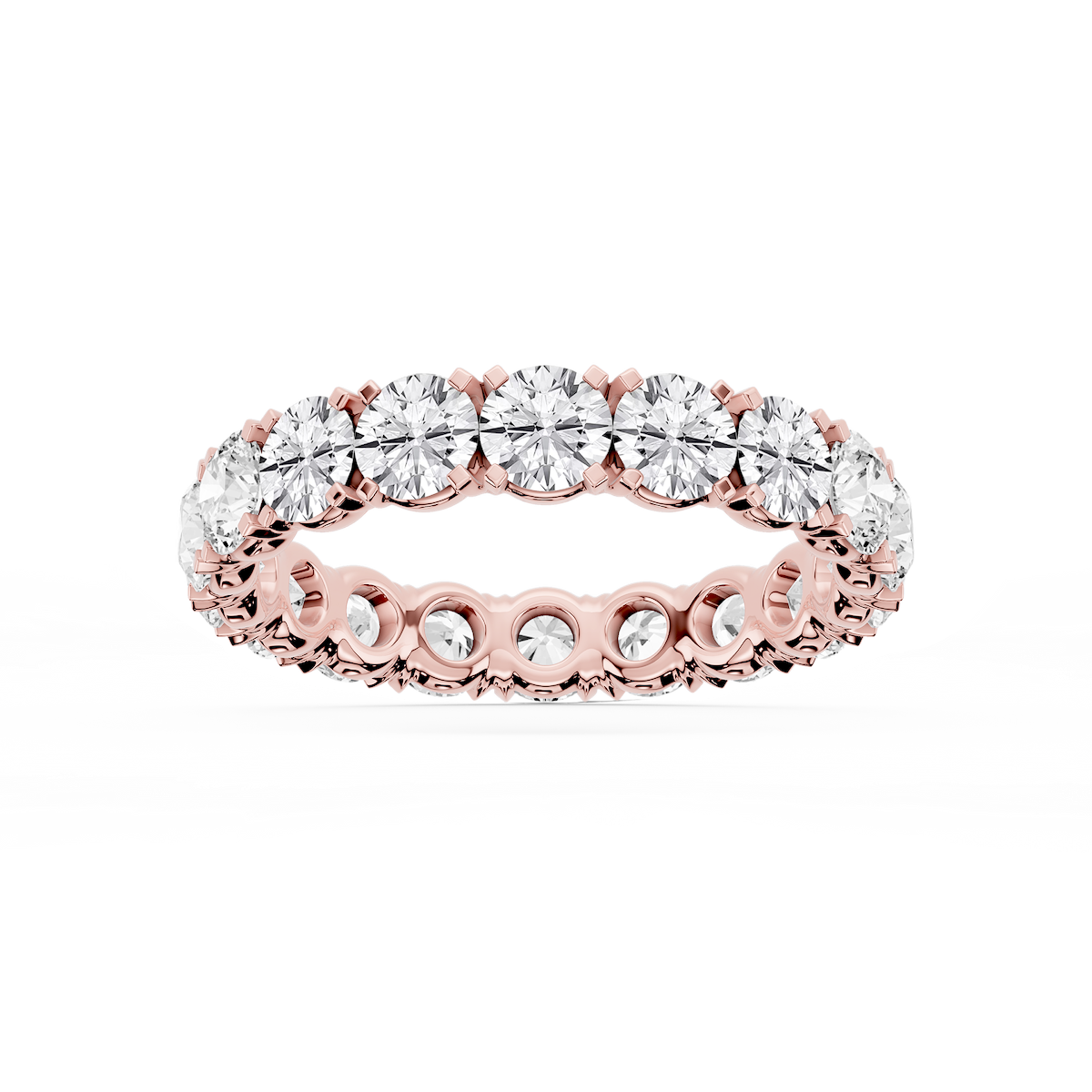 Zora Round Lab Grown Diamond Single Shared Prong Eternity Band