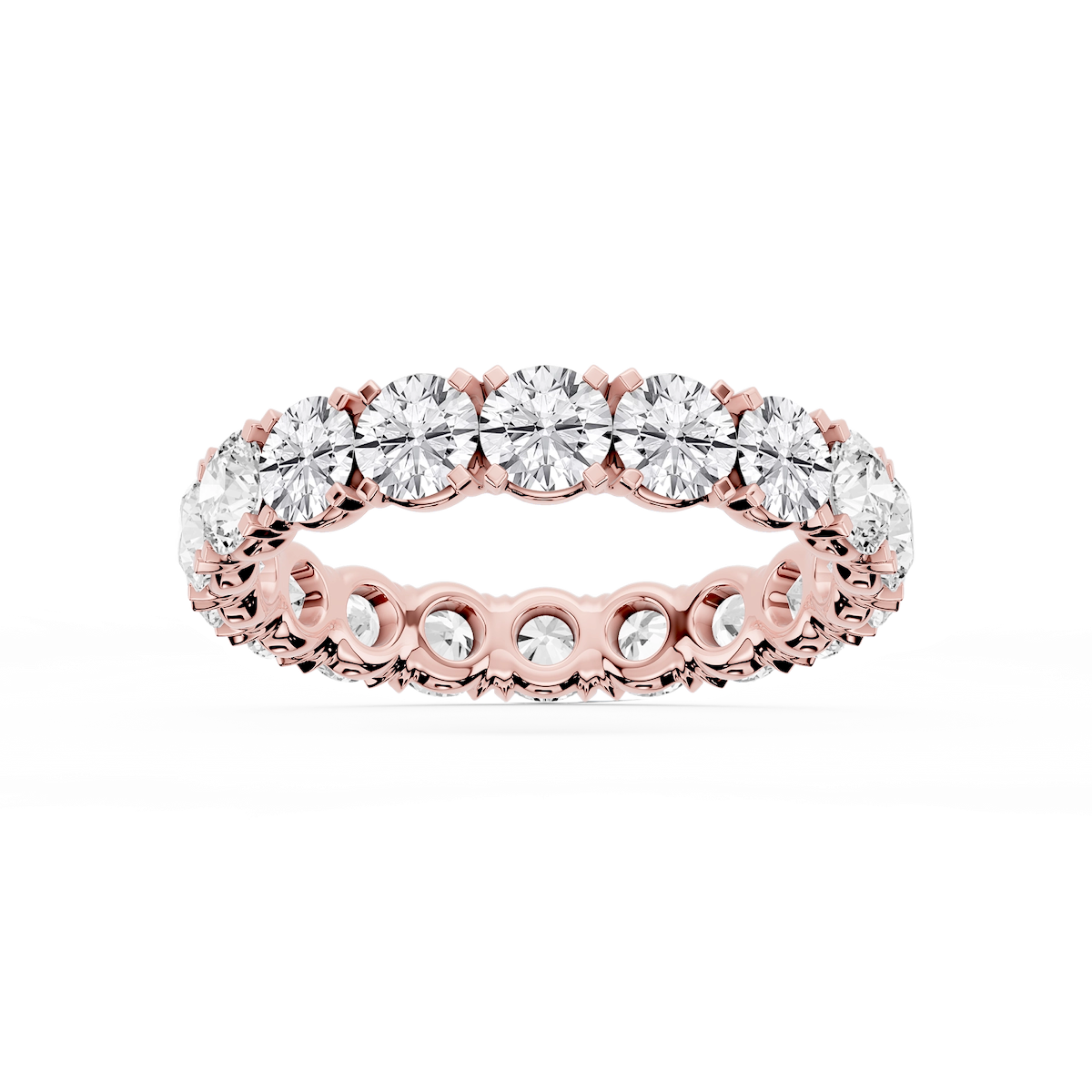 Morgan Round Lab Grown Diamond Classic Four Prong Eternity Band