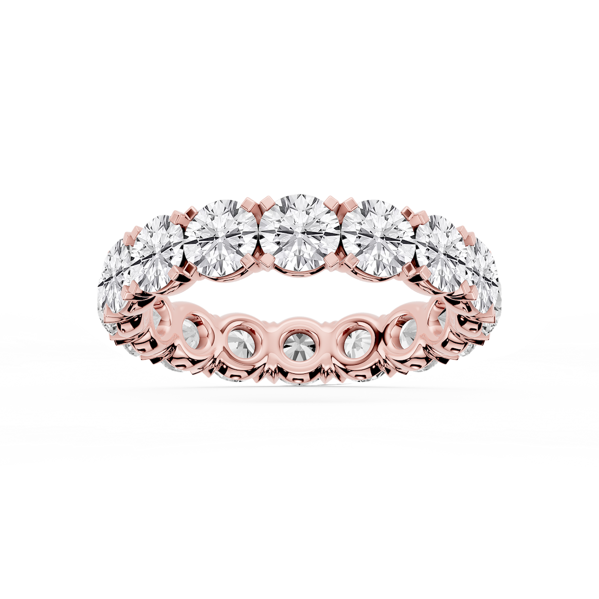 Zora Round Lab Grown Diamond Single Shared Prong Eternity Band