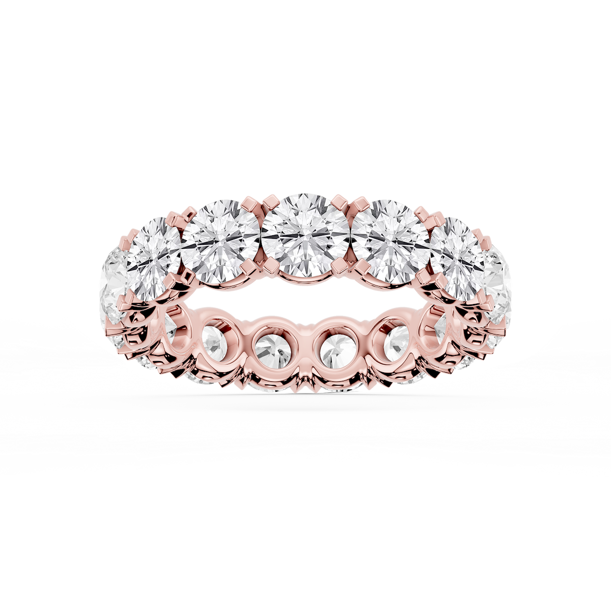 Zora Round Lab Grown Diamond Single Shared Prong Eternity Band
