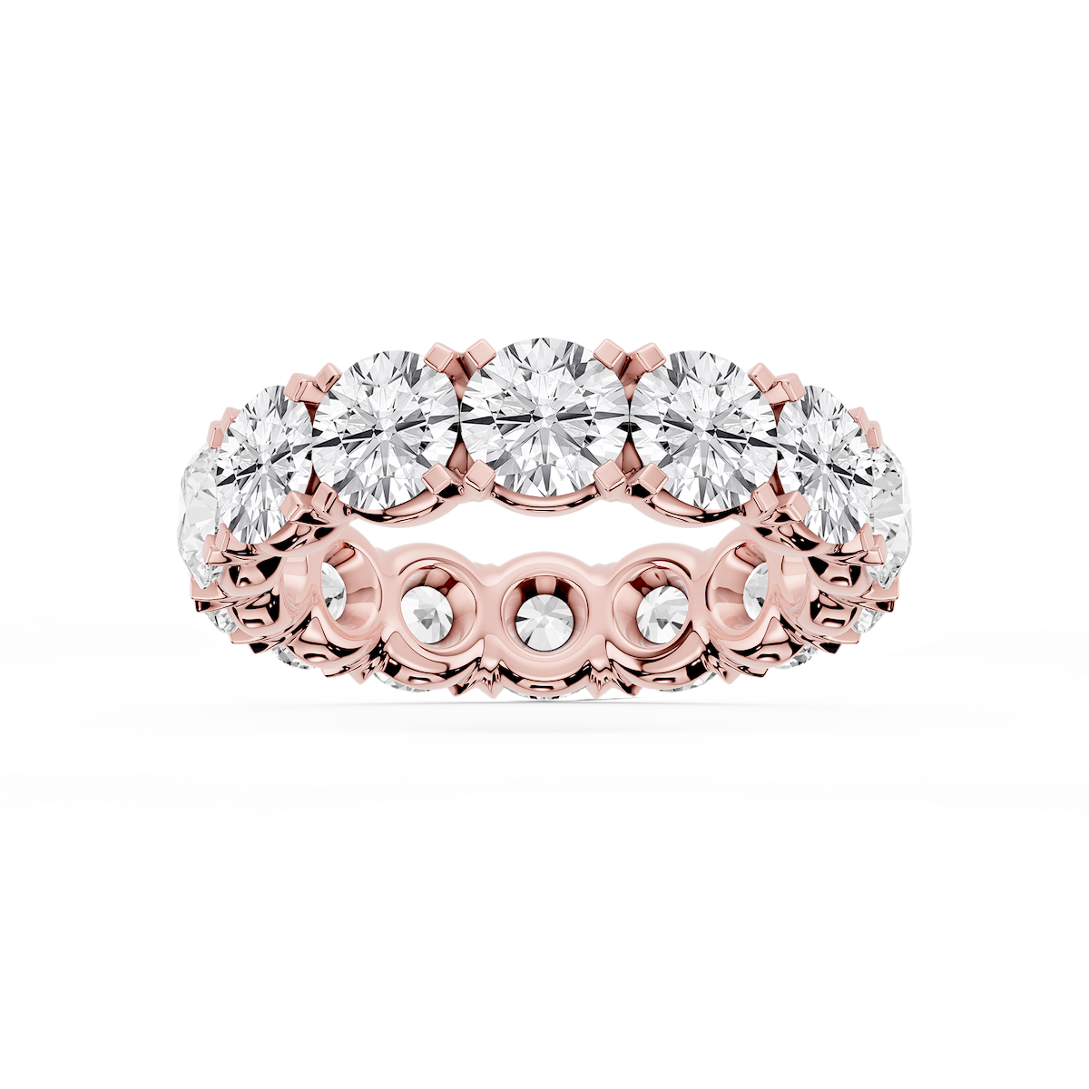 Zora Round Lab Grown Diamond Single Shared Prong Eternity Band