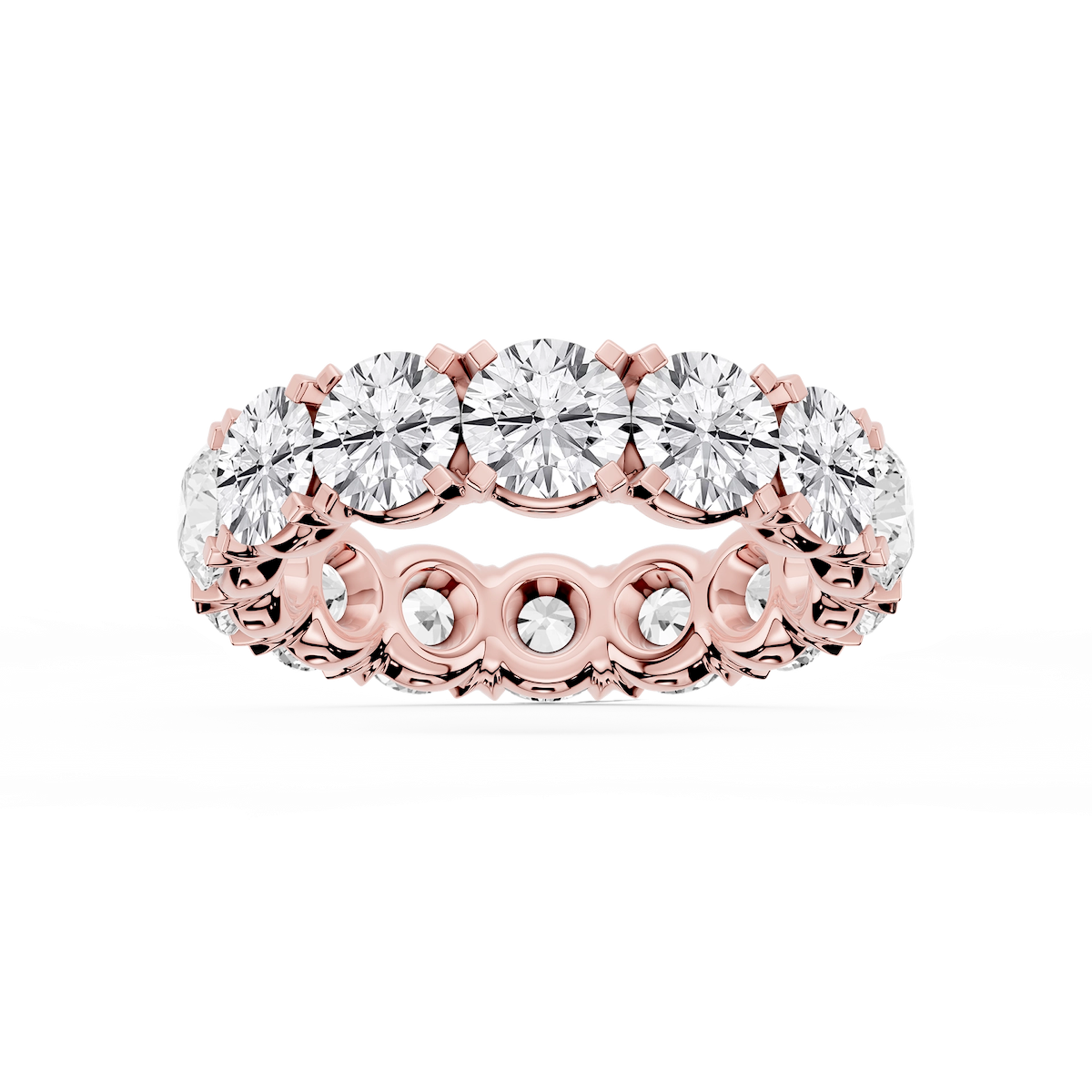 Morgan Round Lab Grown Diamond Classic Four Prong Eternity Band