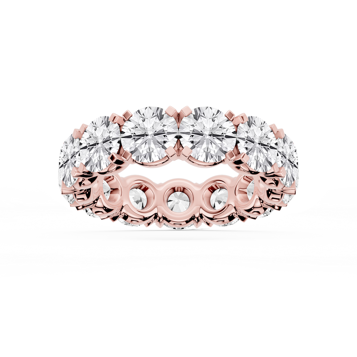 Zora Round Lab Grown Diamond Single Shared Prong Eternity Band