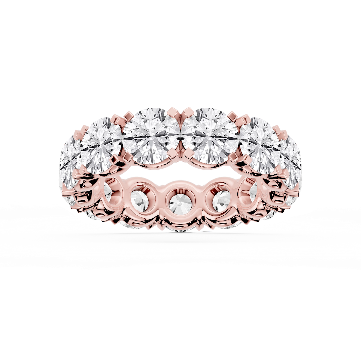 Morgan Round Lab Grown Diamond Classic Four Prong Eternity Band