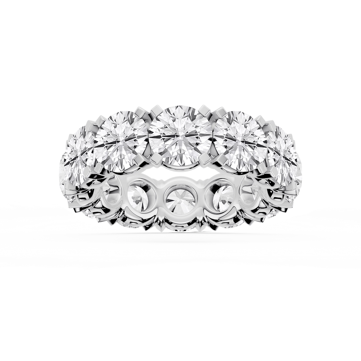 Morgan Round Lab Grown Diamond Classic Four Prong Eternity Band