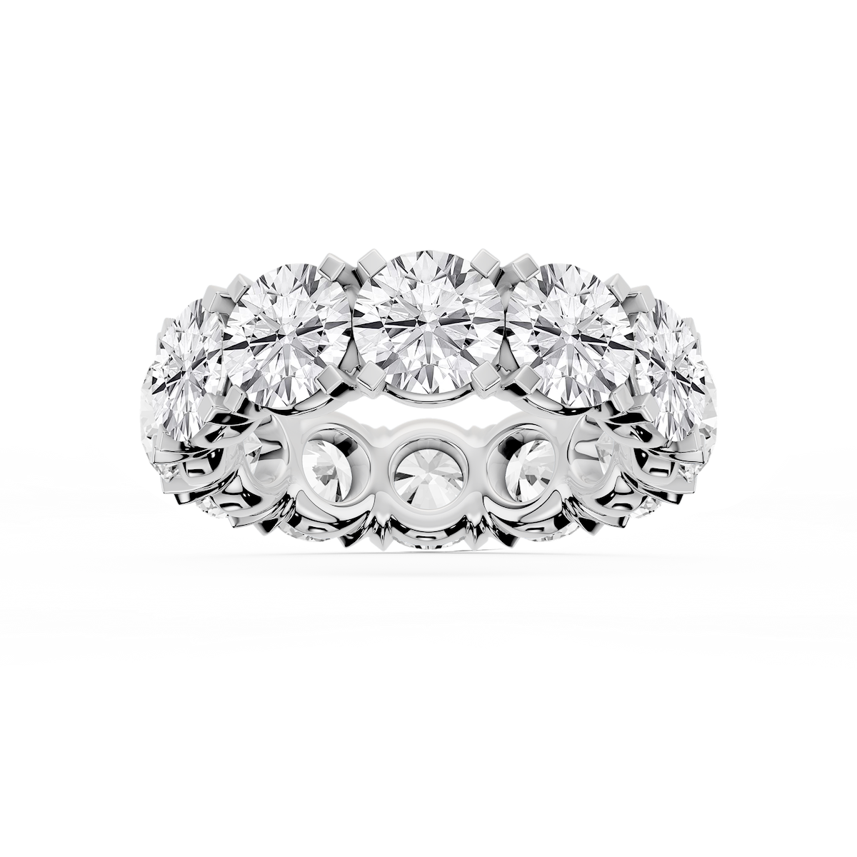 Zora Round Lab Grown Diamond Single Shared Prong Eternity Band