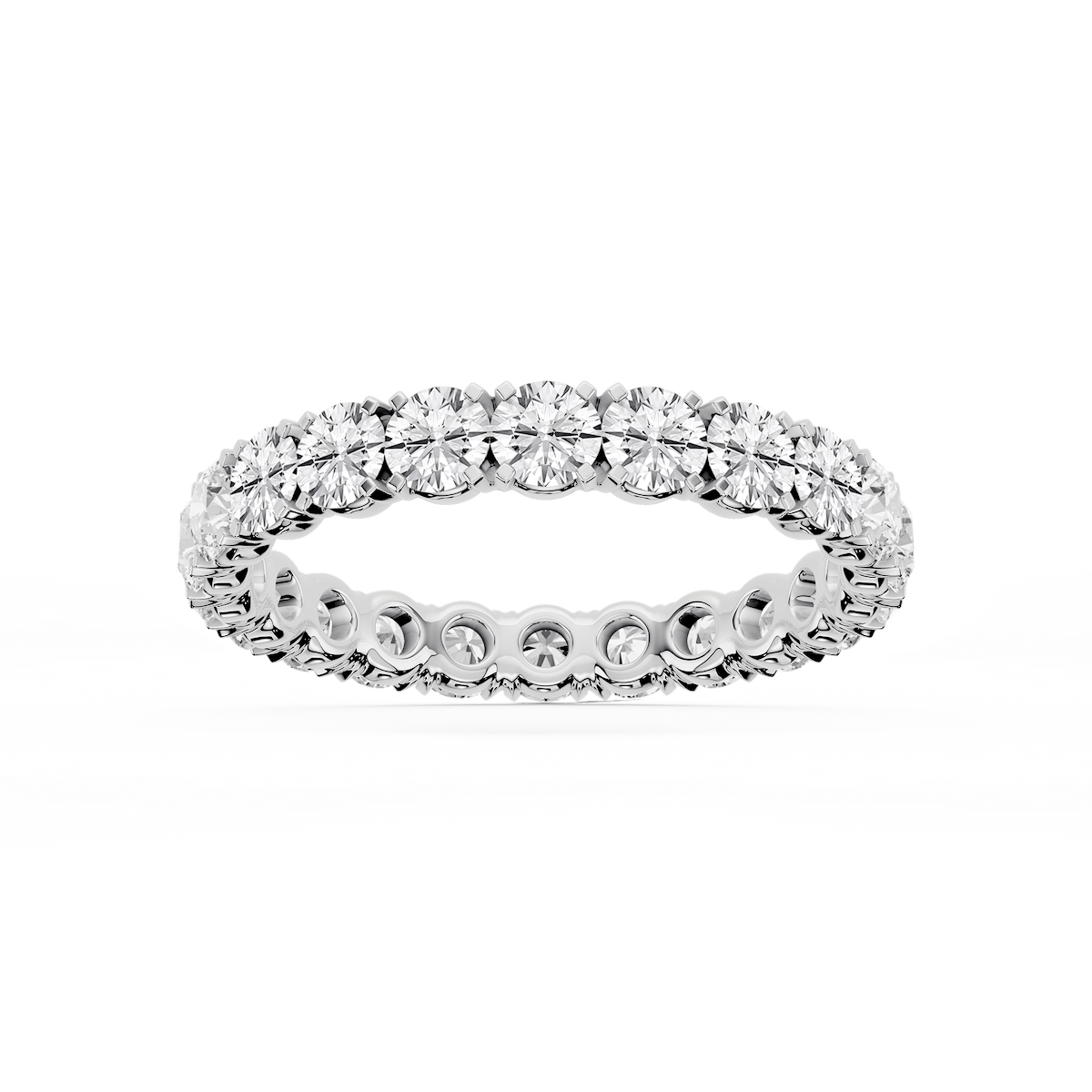 Zora Round Lab Grown Diamond Single Shared Prong Eternity Band