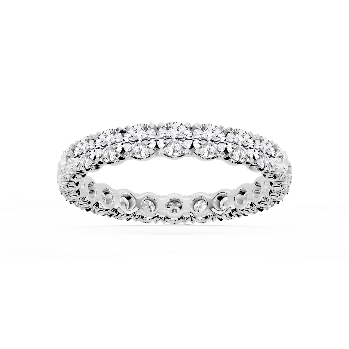 Morgan Round Lab Grown Diamond Classic Four Prong Eternity Band