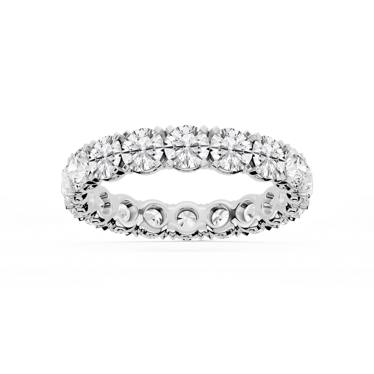 Zora Round Lab Grown Diamond Single Shared Prong Eternity Band