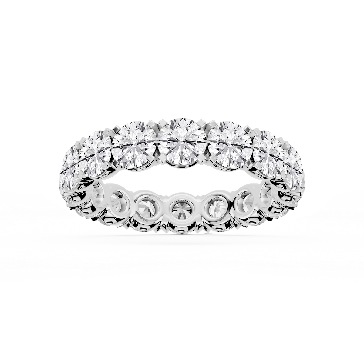 Zora Round Lab Grown Diamond Single Shared Prong Eternity Band