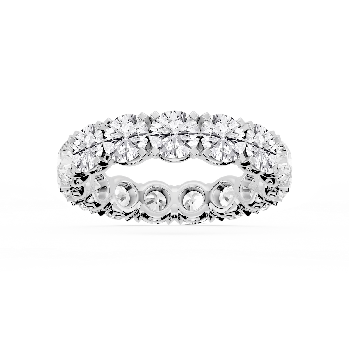 Zora Round Lab Grown Diamond Single Shared Prong Eternity Band