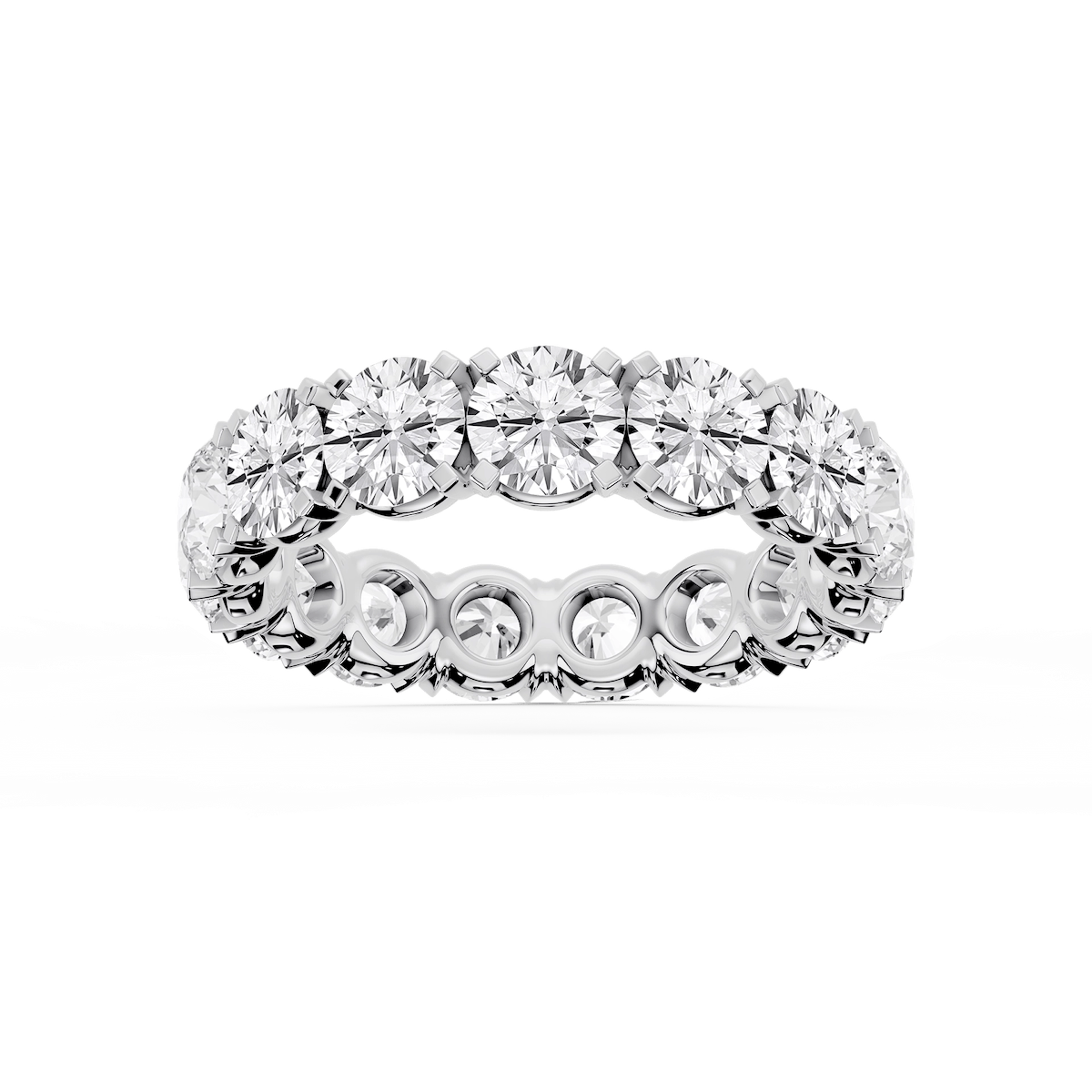 Morgan Round Lab Grown Diamond Classic Four Prong Eternity Band