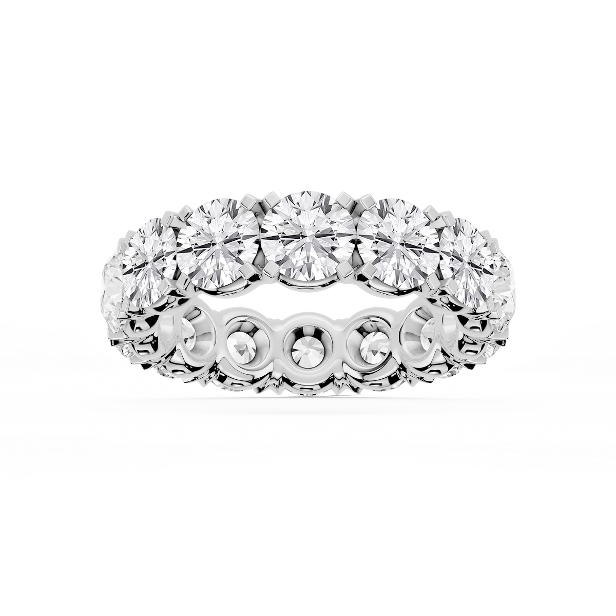 Zora Round Lab Grown Diamond Single Shared Prong Eternity Band