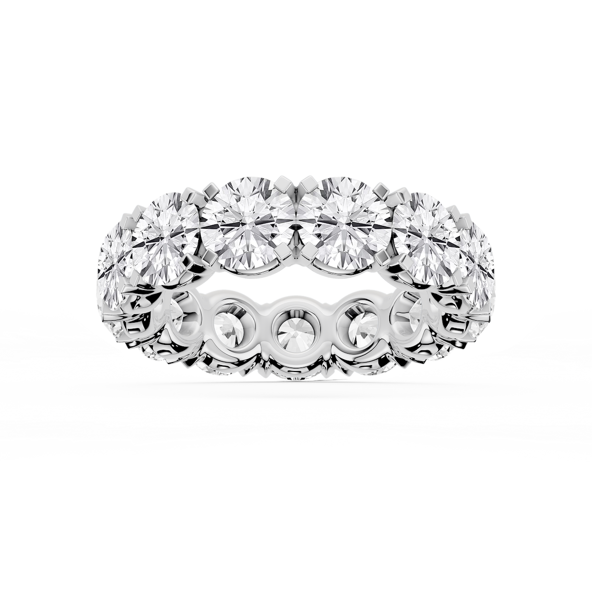 Zora Round Lab Grown Diamond Single Shared Prong Eternity Band