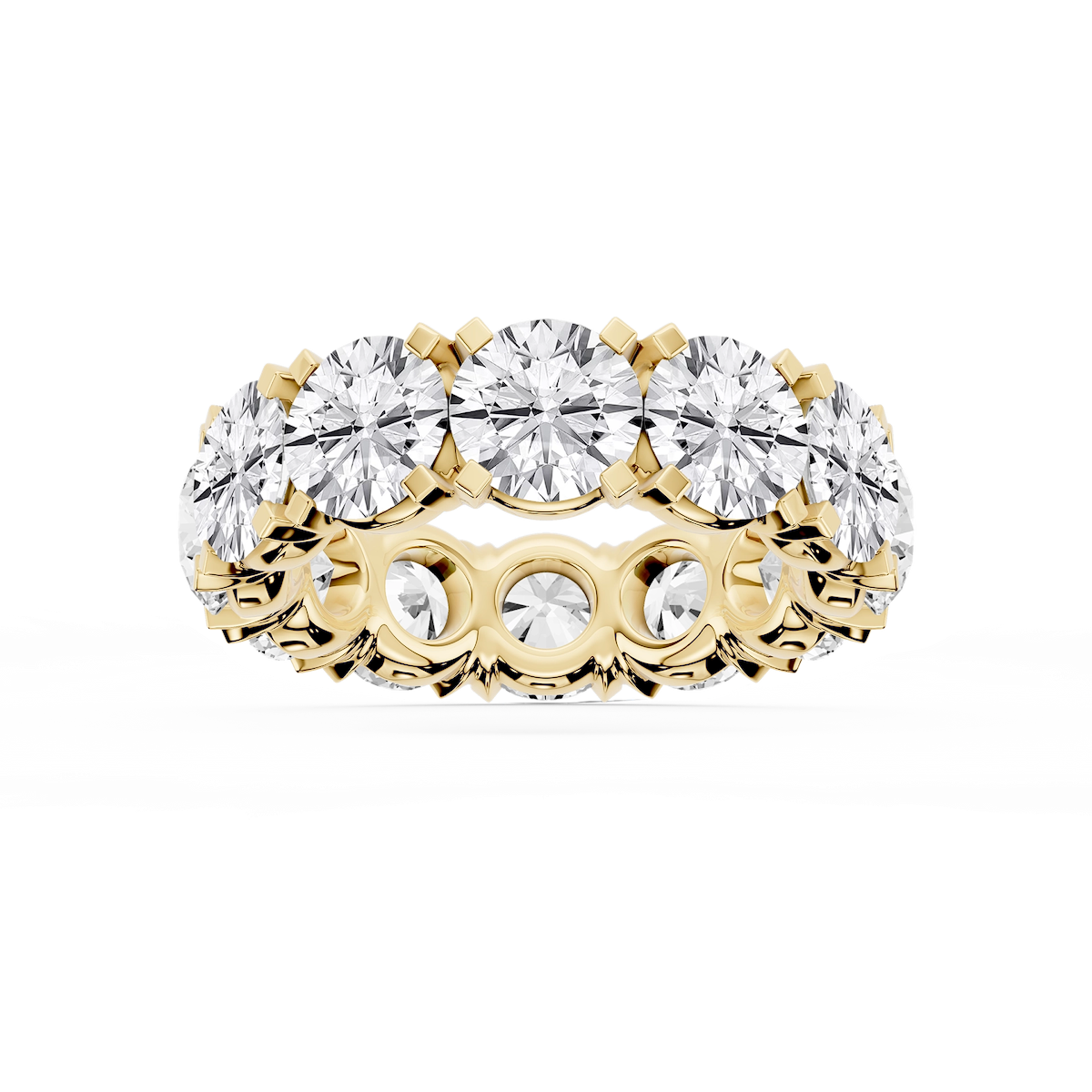 Morgan Round Lab Grown Diamond Classic Four Prong Eternity Band