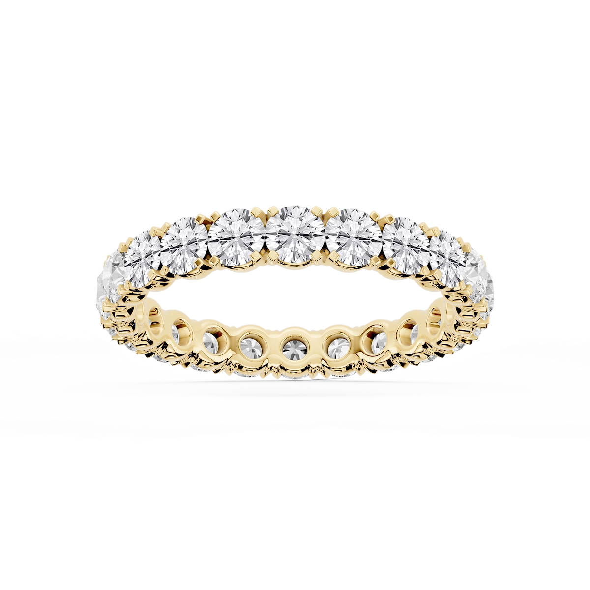Morgan Round Lab Grown Diamond Classic Four Prong Eternity Band