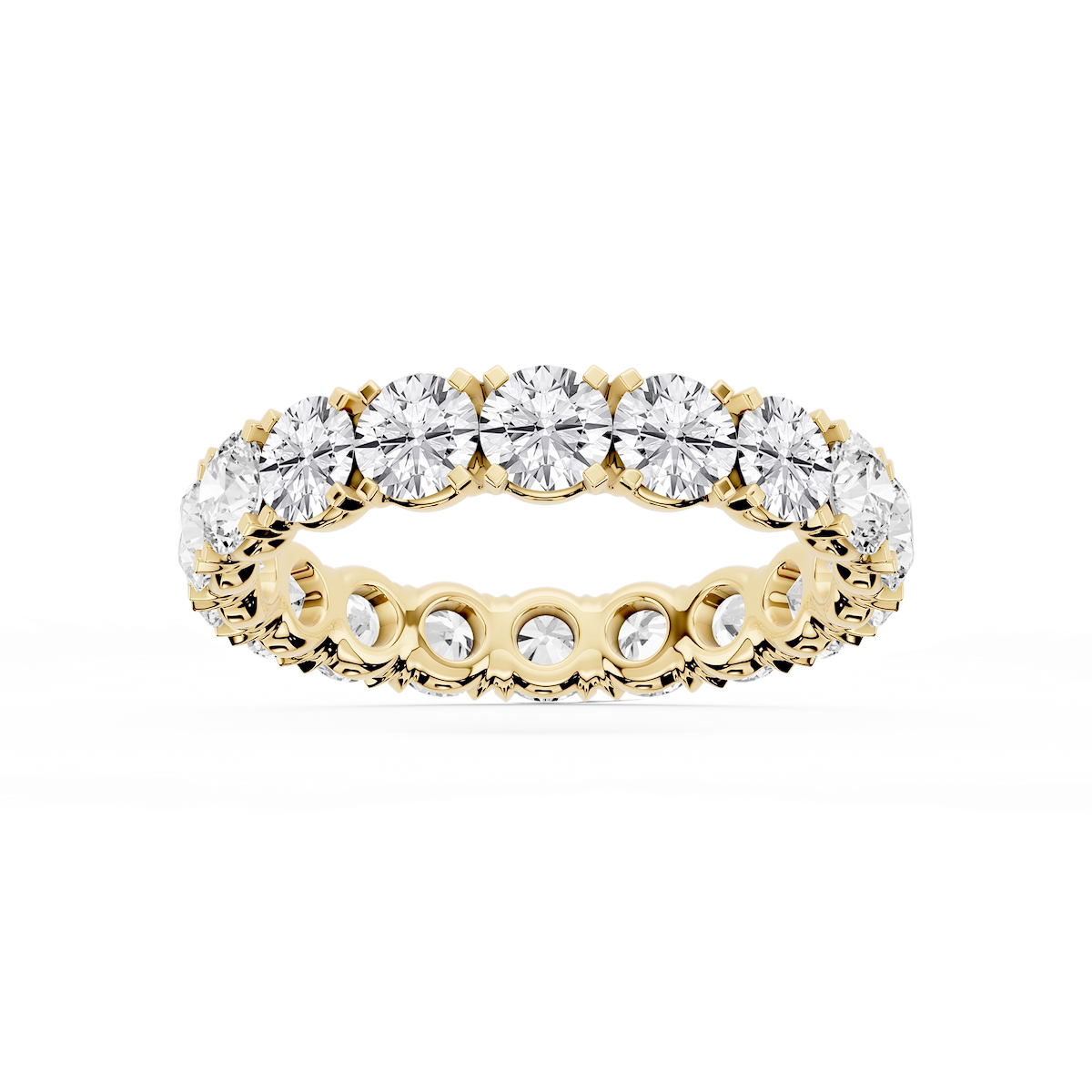 Morgan Round Lab Grown Diamond Classic Four Prong Eternity Band