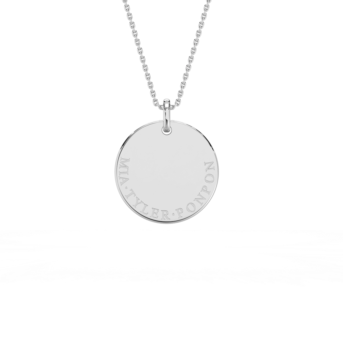 Multi-Name Disc Pendant - 16 or 18 Inches