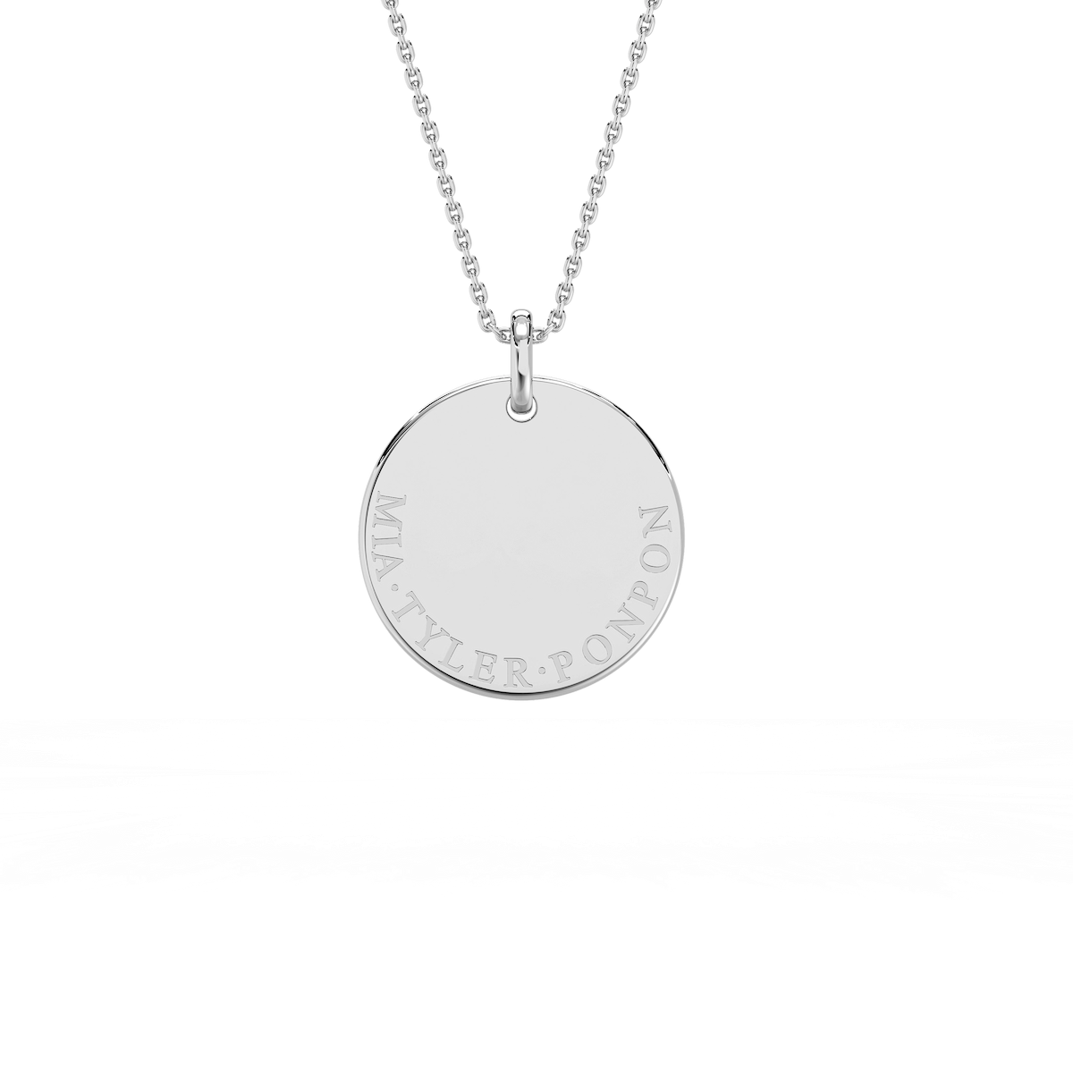Multi-Name Disc Pendant - 16 or 18 Inches