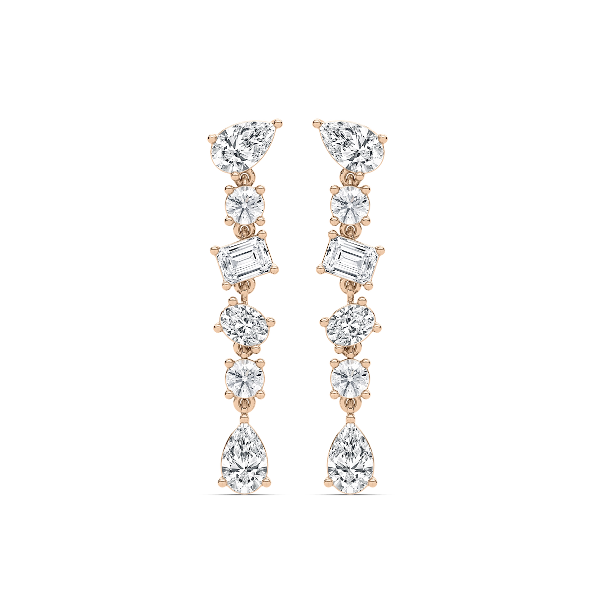 1 ⁴⁄₅ ctw Multi Shape Lab Grown Diamond Dangle Earrings