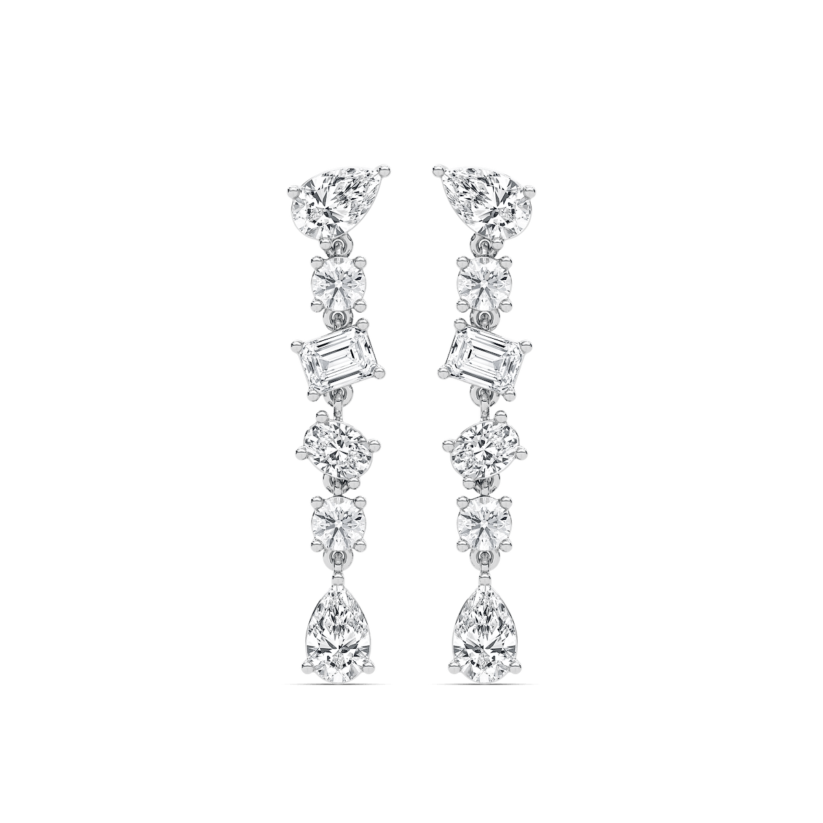 1 ⁴⁄₅ ctw Multi Shape Lab Grown Diamond Dangle Earrings