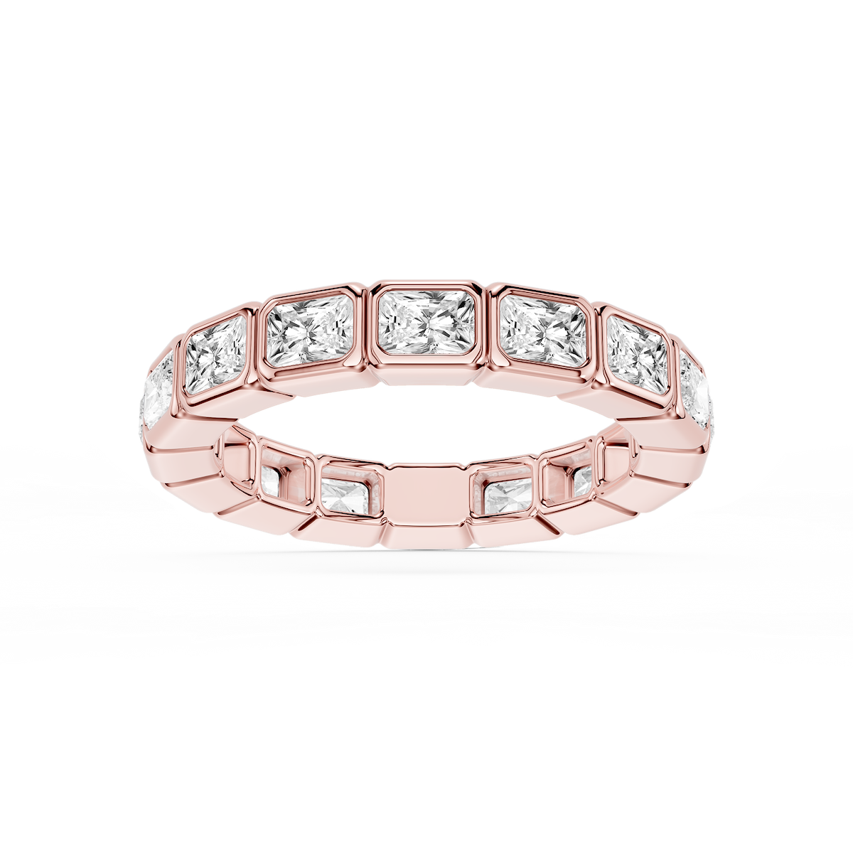 Natasha Radiant Lab Grown Diamond East West Bezel Eternity Band