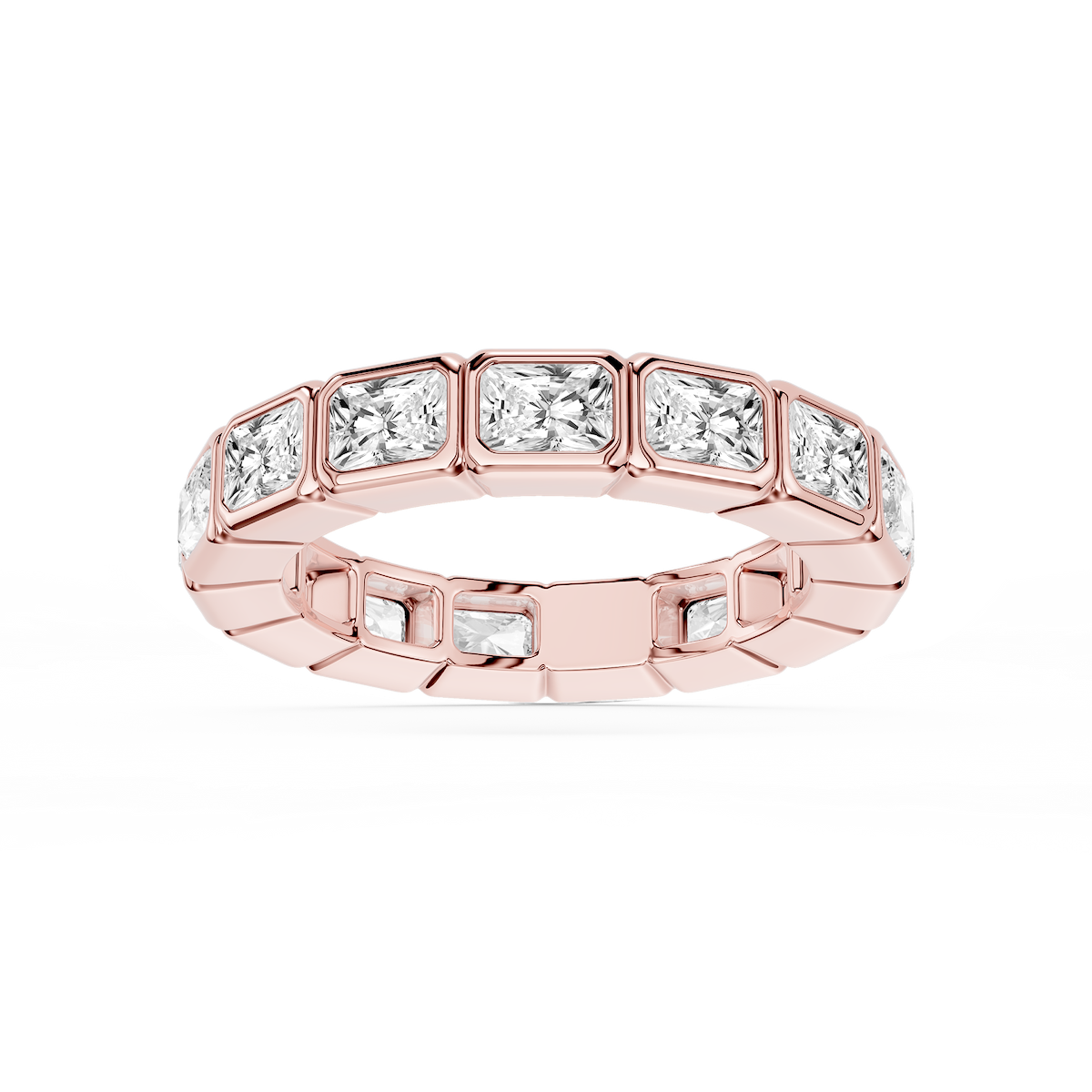 Natasha Radiant Lab Grown Diamond East West Bezel Eternity Band