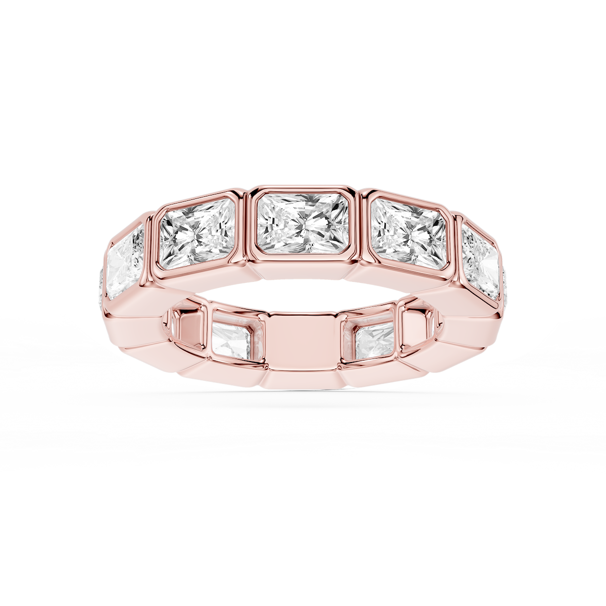 Natasha Radiant Lab Grown Diamond East West Bezel Eternity Band