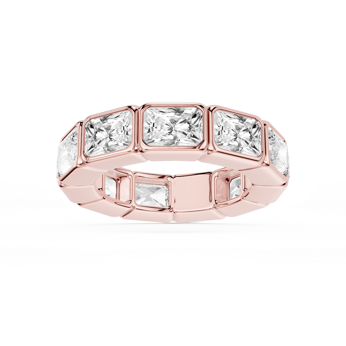 Natasha Radiant Lab Grown Diamond East West Bezel Eternity Band