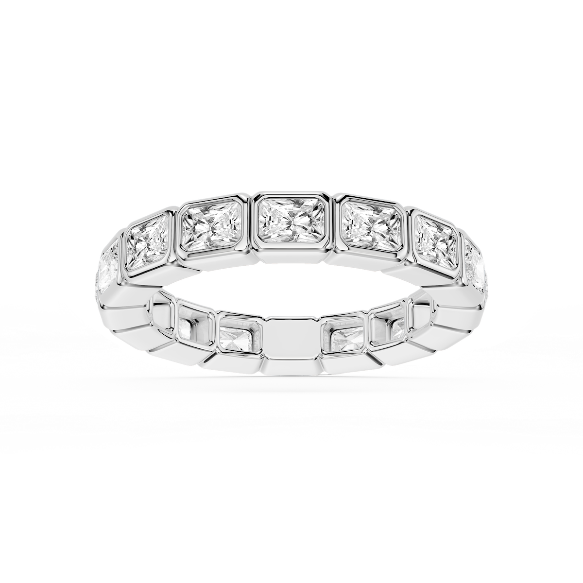 Natasha Radiant Lab Grown Diamond East West Bezel Eternity Band
