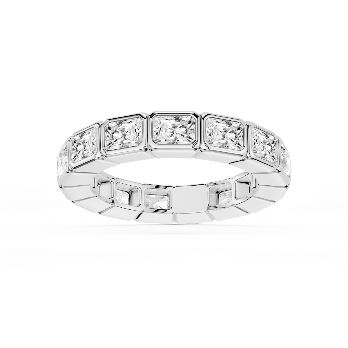 Natasha Radiant Lab Grown Diamond East West Bezel Eternity Band