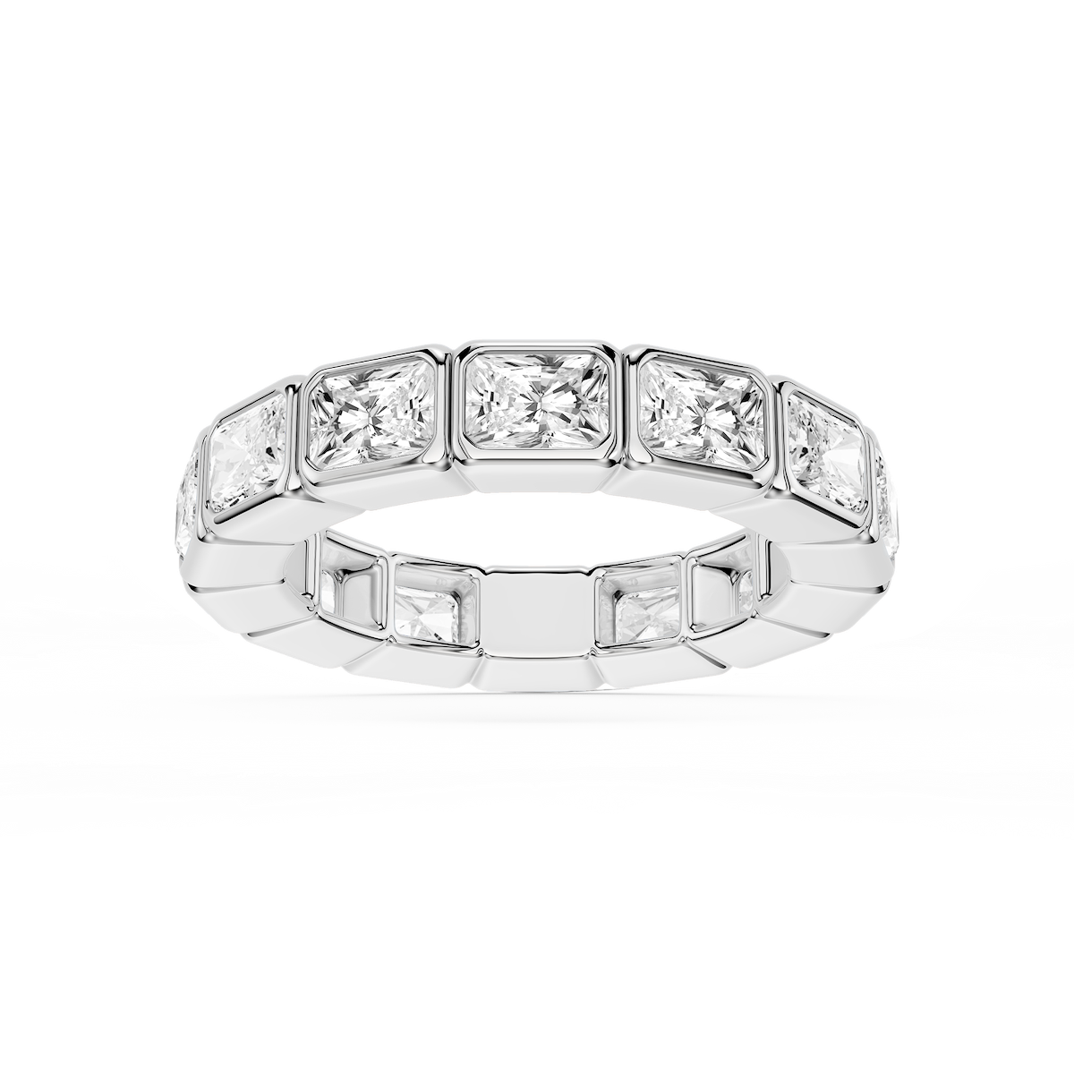 Natasha Radiant Lab Grown Diamond East West Bezel Eternity Band