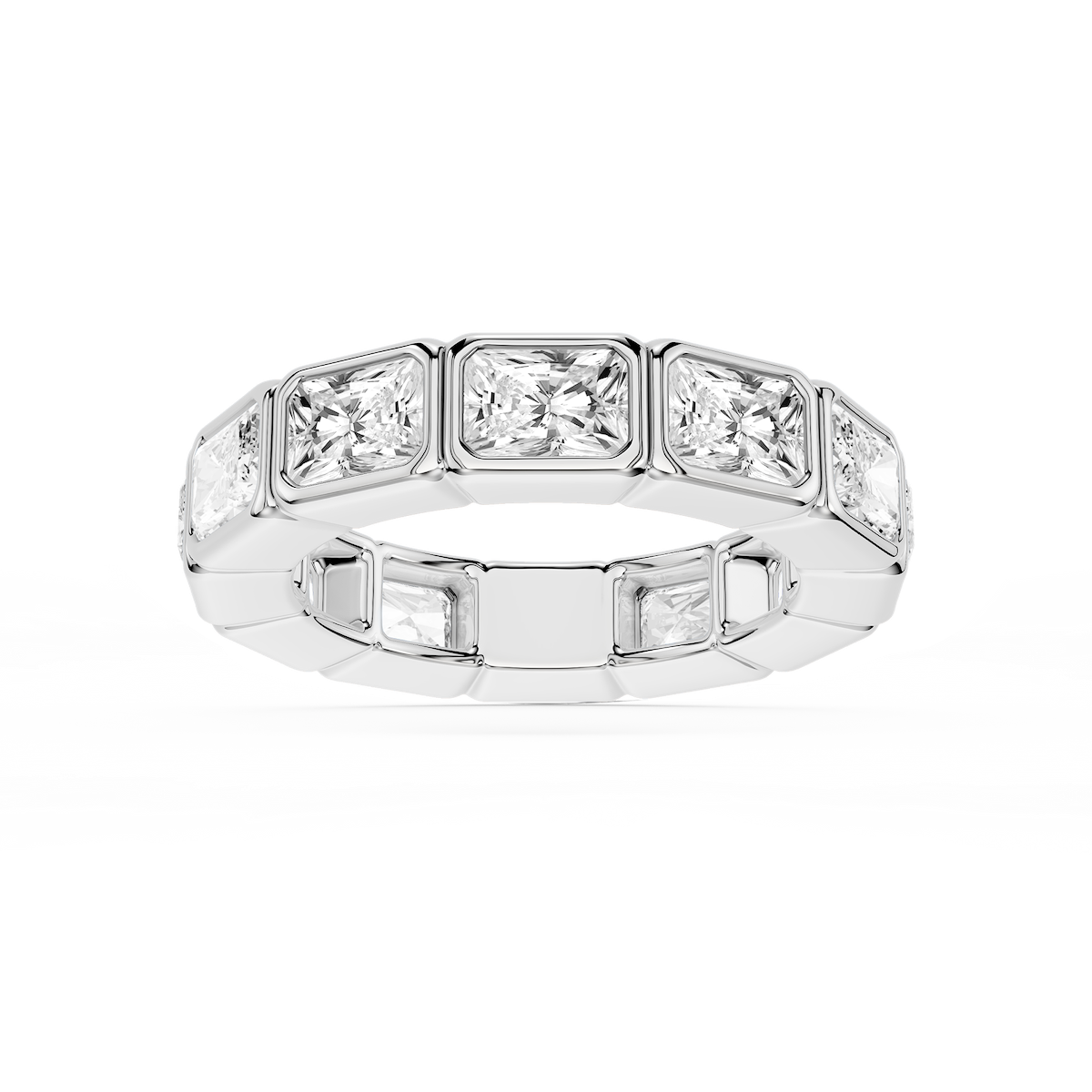 Natasha Radiant Lab Grown Diamond East West Bezel Eternity Band