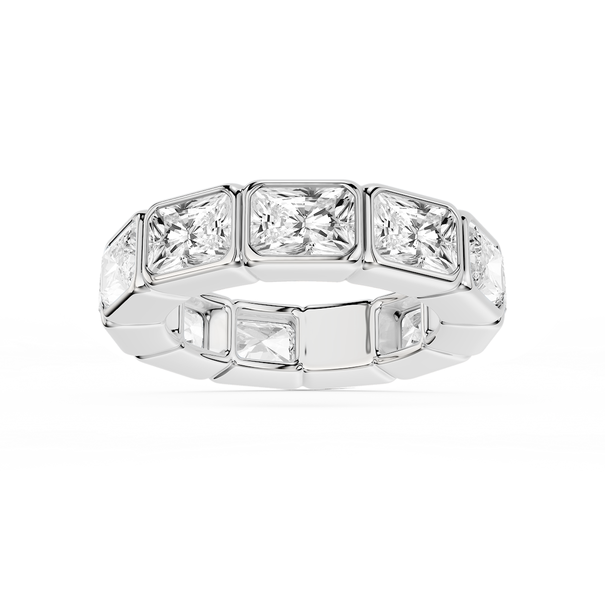 Natasha Radiant Lab Grown Diamond East West Bezel Eternity Band
