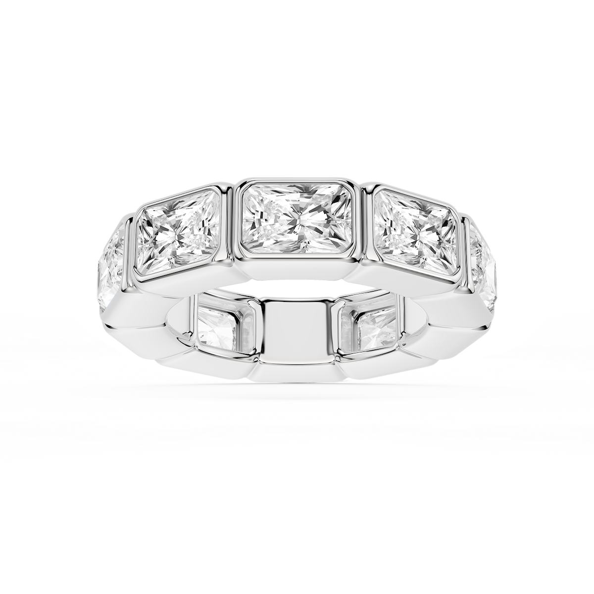 Natasha Radiant Lab Grown Diamond East West Bezel Eternity Band