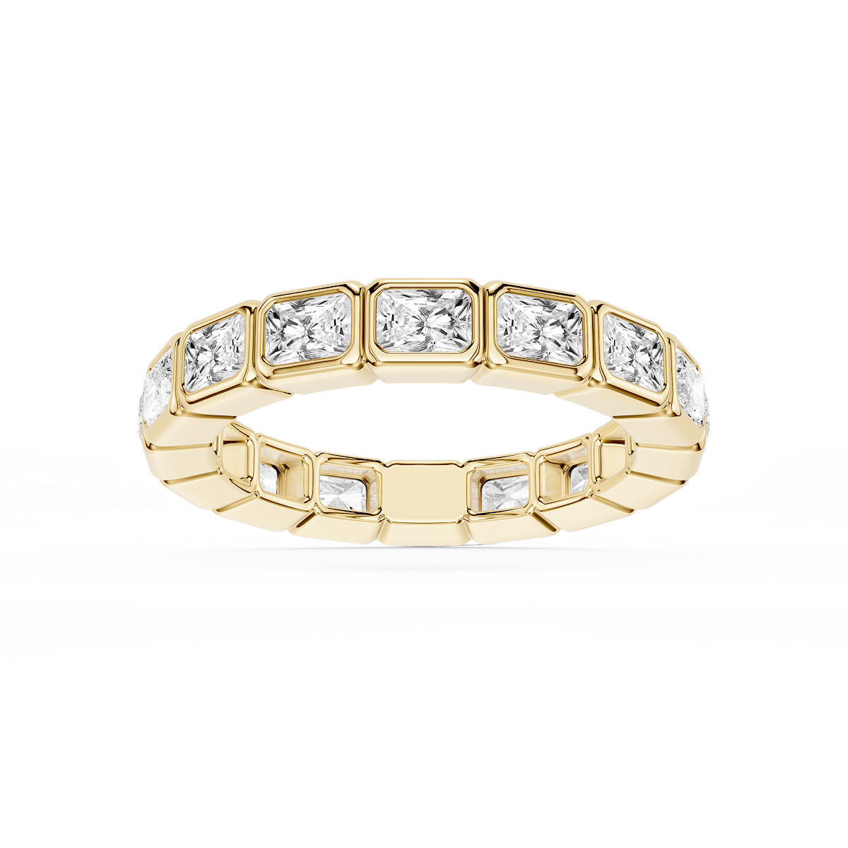 Natasha Radiant Lab Grown Diamond East West Bezel Eternity Band