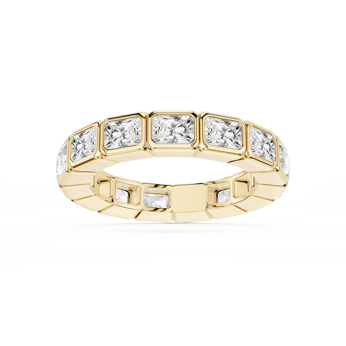 Natasha Radiant Lab Grown Diamond East West Bezel Eternity Band
