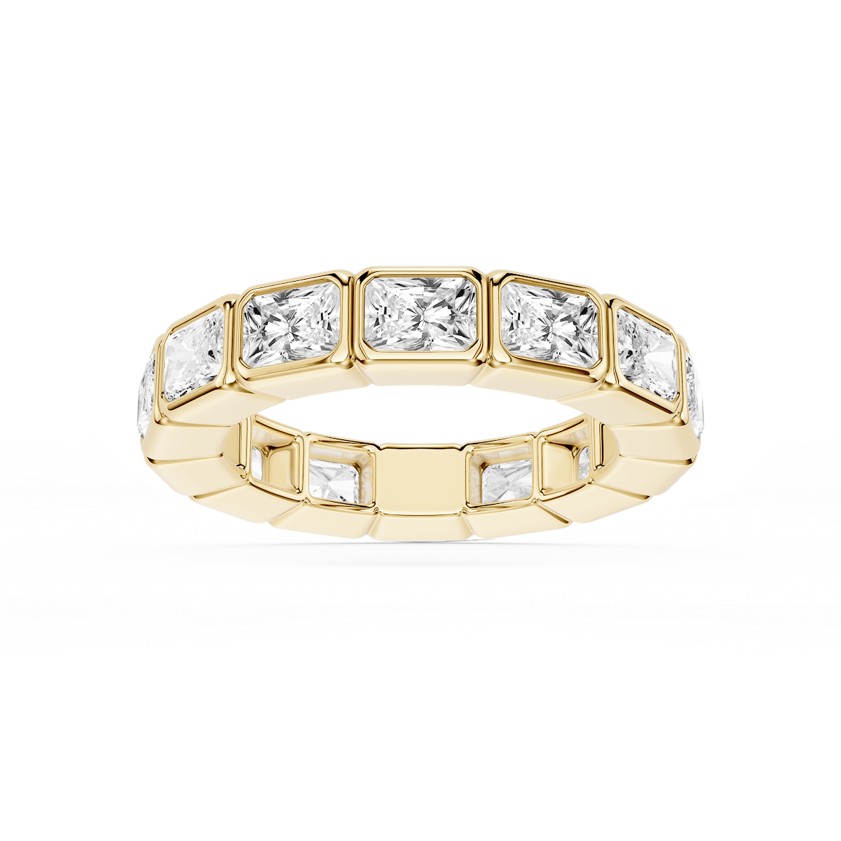Natasha Radiant Lab Grown Diamond East West Bezel Eternity Band
