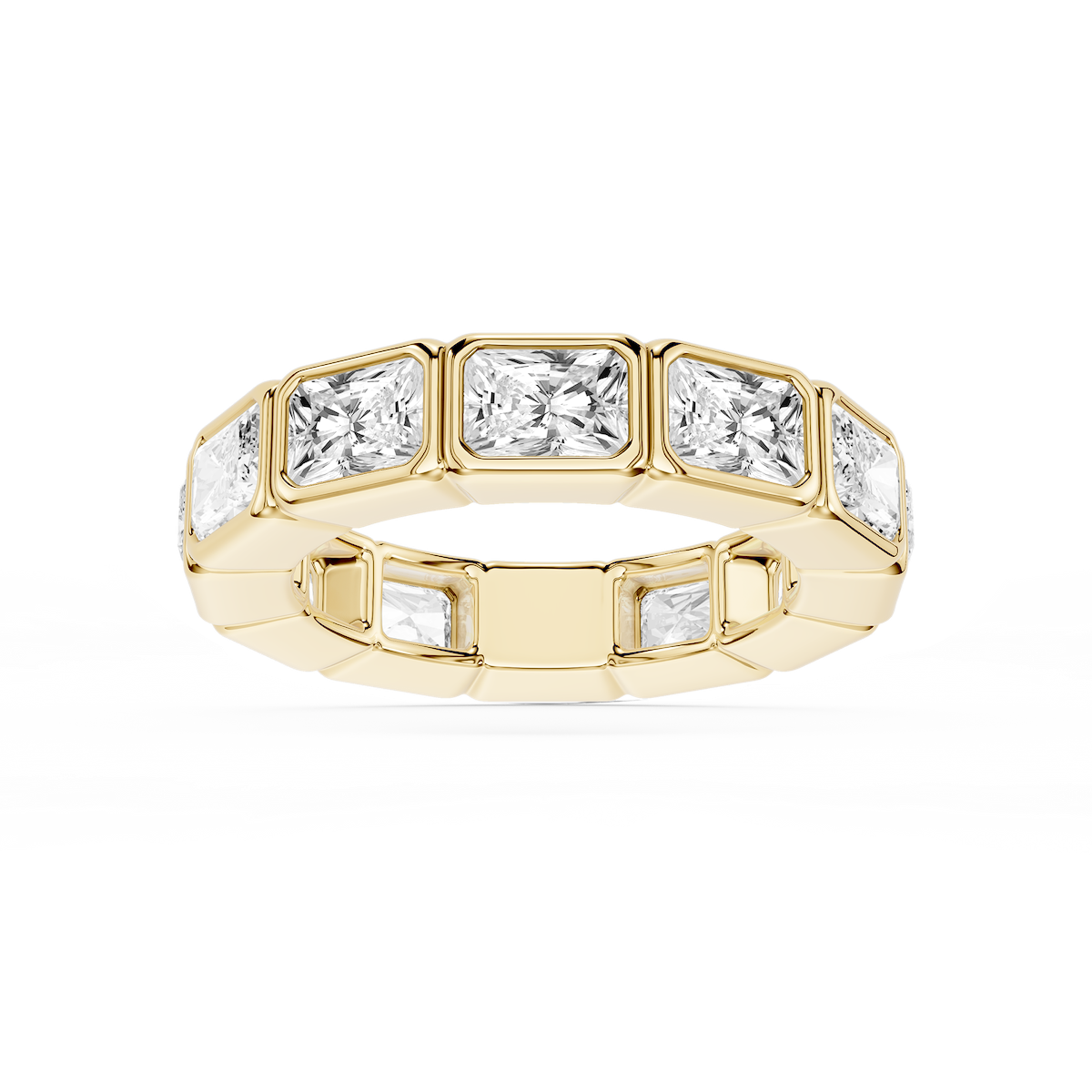 Natasha Radiant Lab Grown Diamond East West Bezel Eternity Band