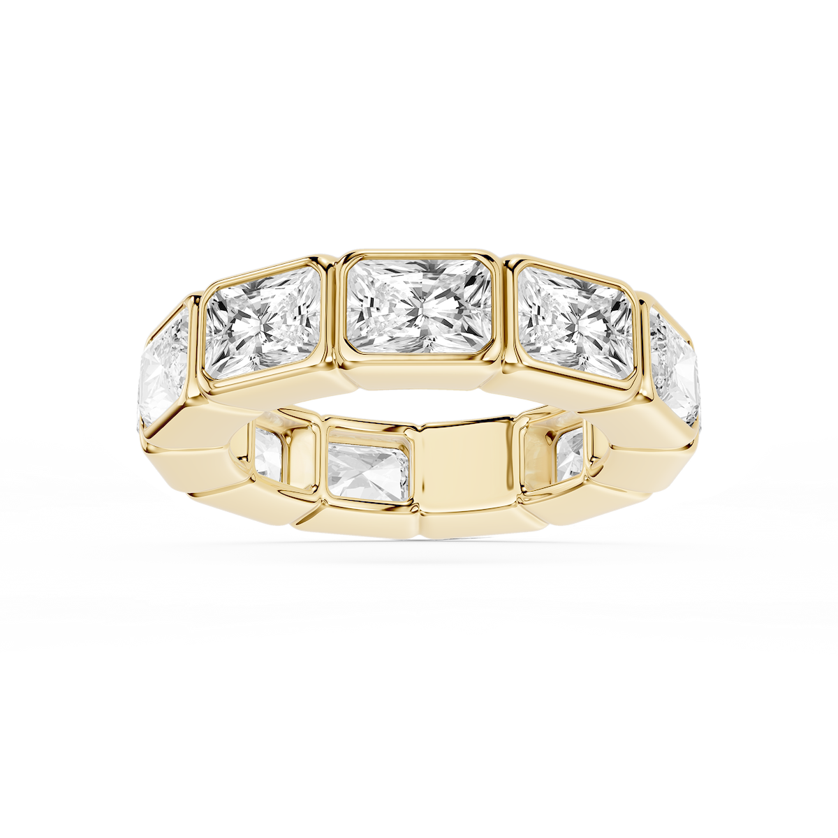 Natasha Radiant Lab Grown Diamond East West Bezel Eternity Band
