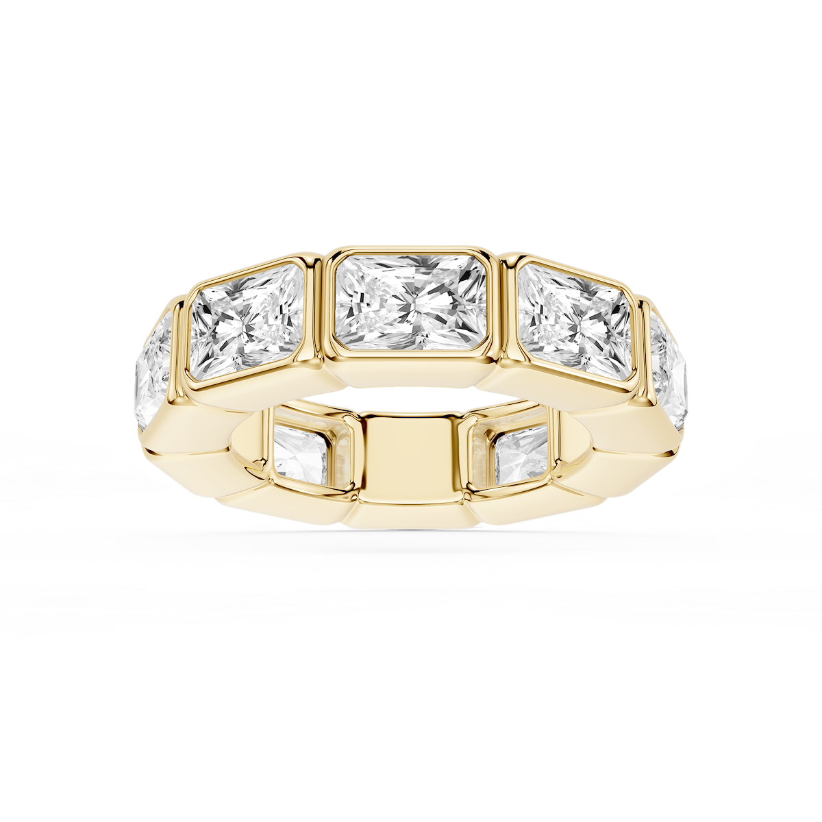 Natasha Radiant Lab Grown Diamond East West Bezel Eternity Band